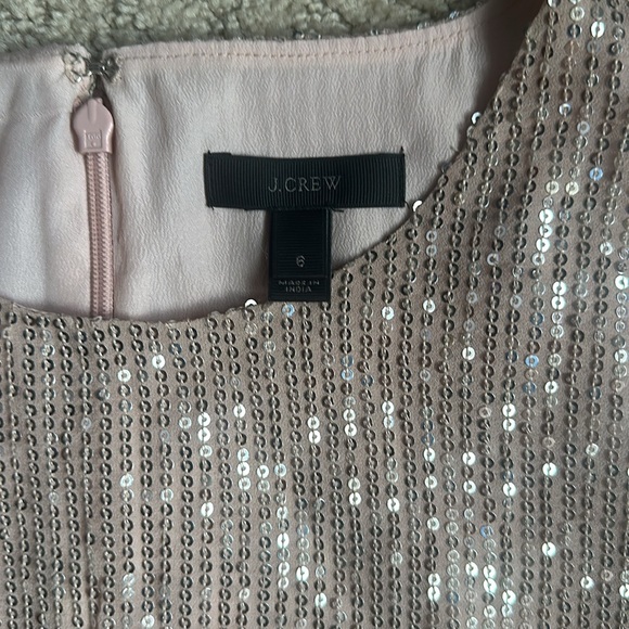 J. Crew Pink Sequin Cocktail Dress Size 6 - Picture 5 of 9